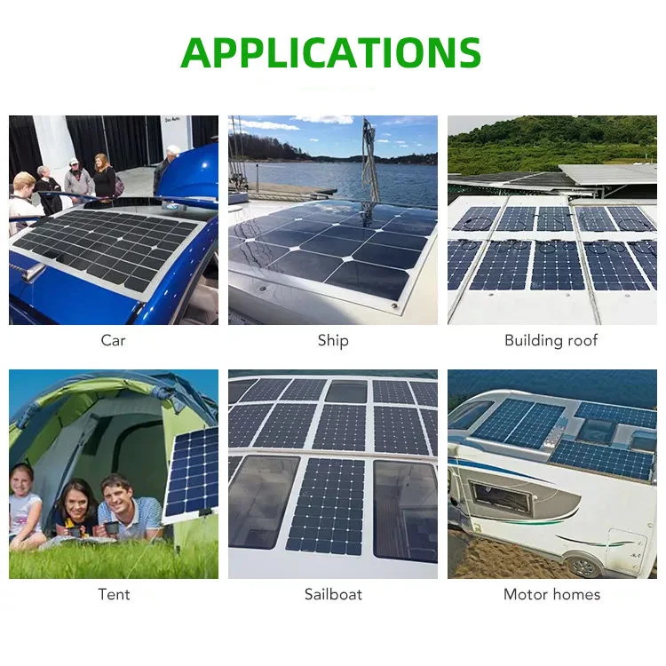 China Wholesale Price Flexible Solar Panel Semi Flexible Solar Panel 10W 20W 50W 80W OEM Boat Flexible Solar Panel