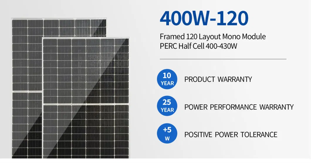 400W Home System Energy Renewable Power Generator Photovoltaic Module Frame Solar Panel for Sale Solares Panels Price Sun