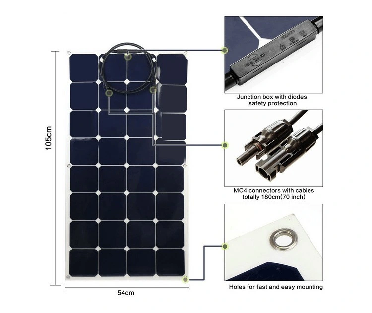 Thin Film Curved Rollable Silicon Flexible Amorphous Silicon Solar Panel