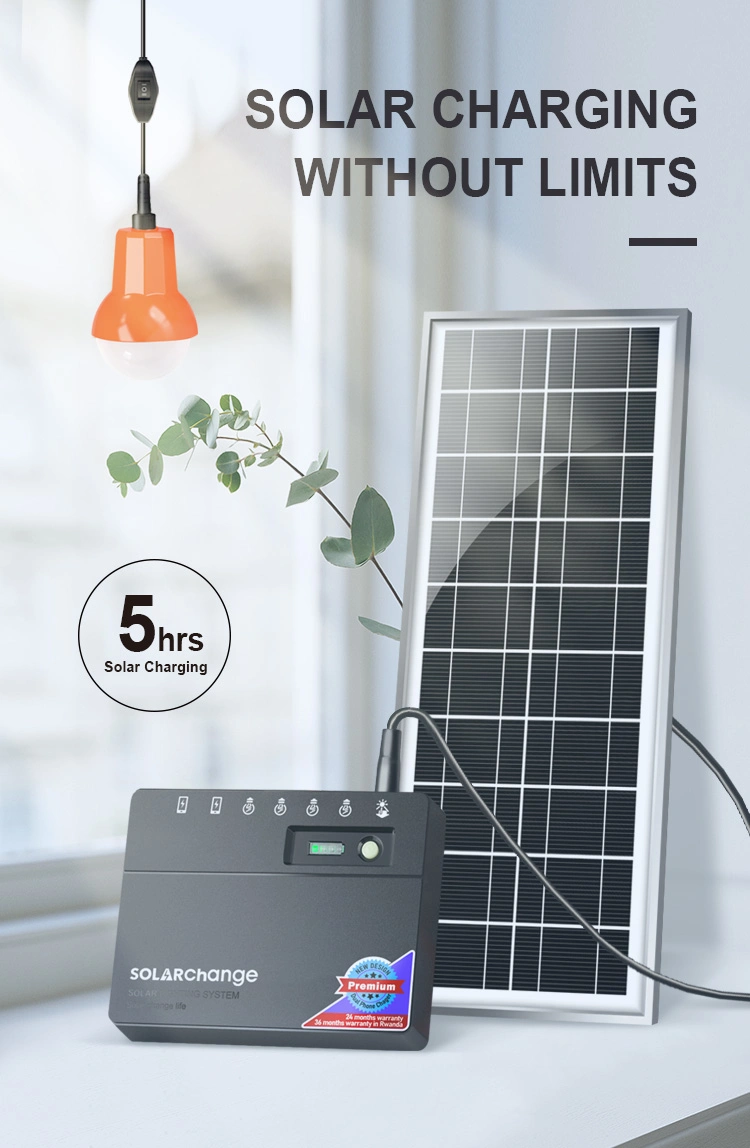 Lighting Global Solarchange 10W/20W Solar Home System with Solar Panel Light Kit for Rwanda/Ethiopia/Nigeria Market (SC-810/SC-820)