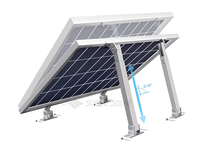 Easy Installation Solar Panel Flat Roof Mounting System Solar Panel Structures Adjustable Solar Balcony Mounting System