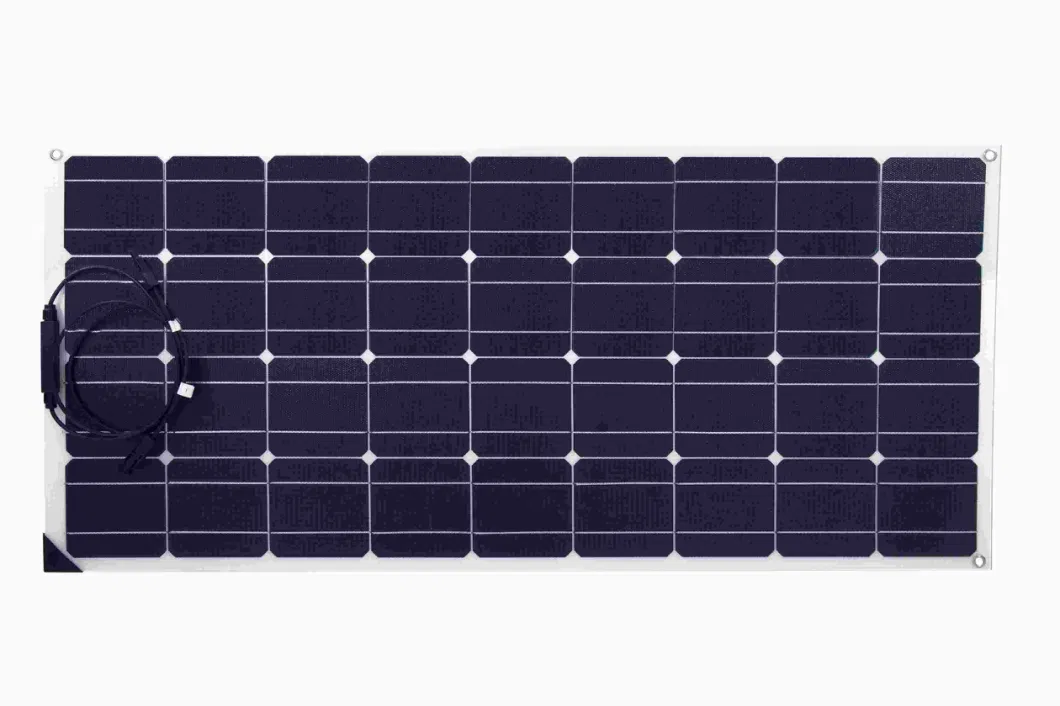 Mono High Efficiency 100W Semi-Flexible Solar Panel Portable Waterproof for RV Rooftop