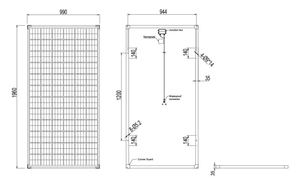 Poly 18V Panel Solar 5W 10W 20W 30W 40W 50W 60W 70W 80W 90W 100W