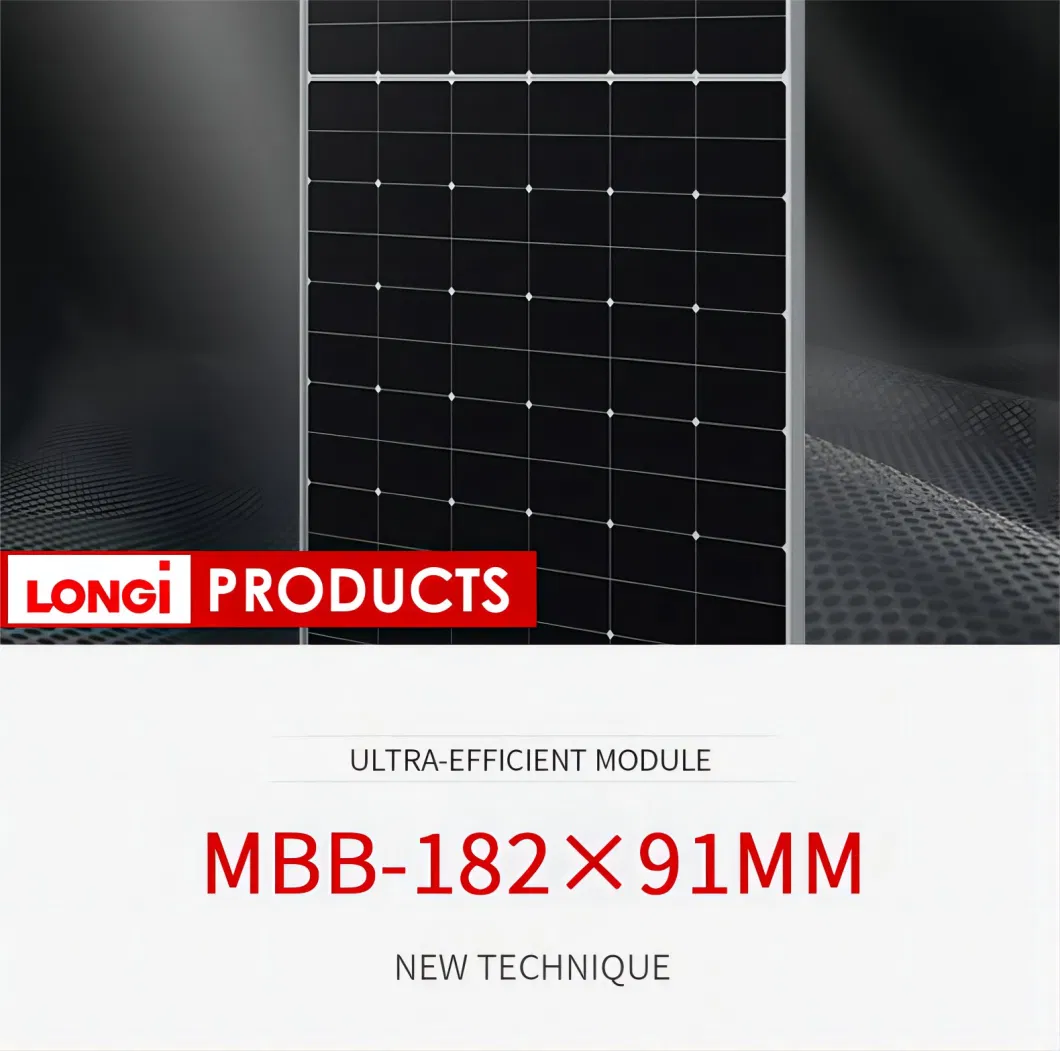 Longi Himo 6 Lr5-72hth 570W 575W 580W Half Cell 182mm Solar Panel for Solar System