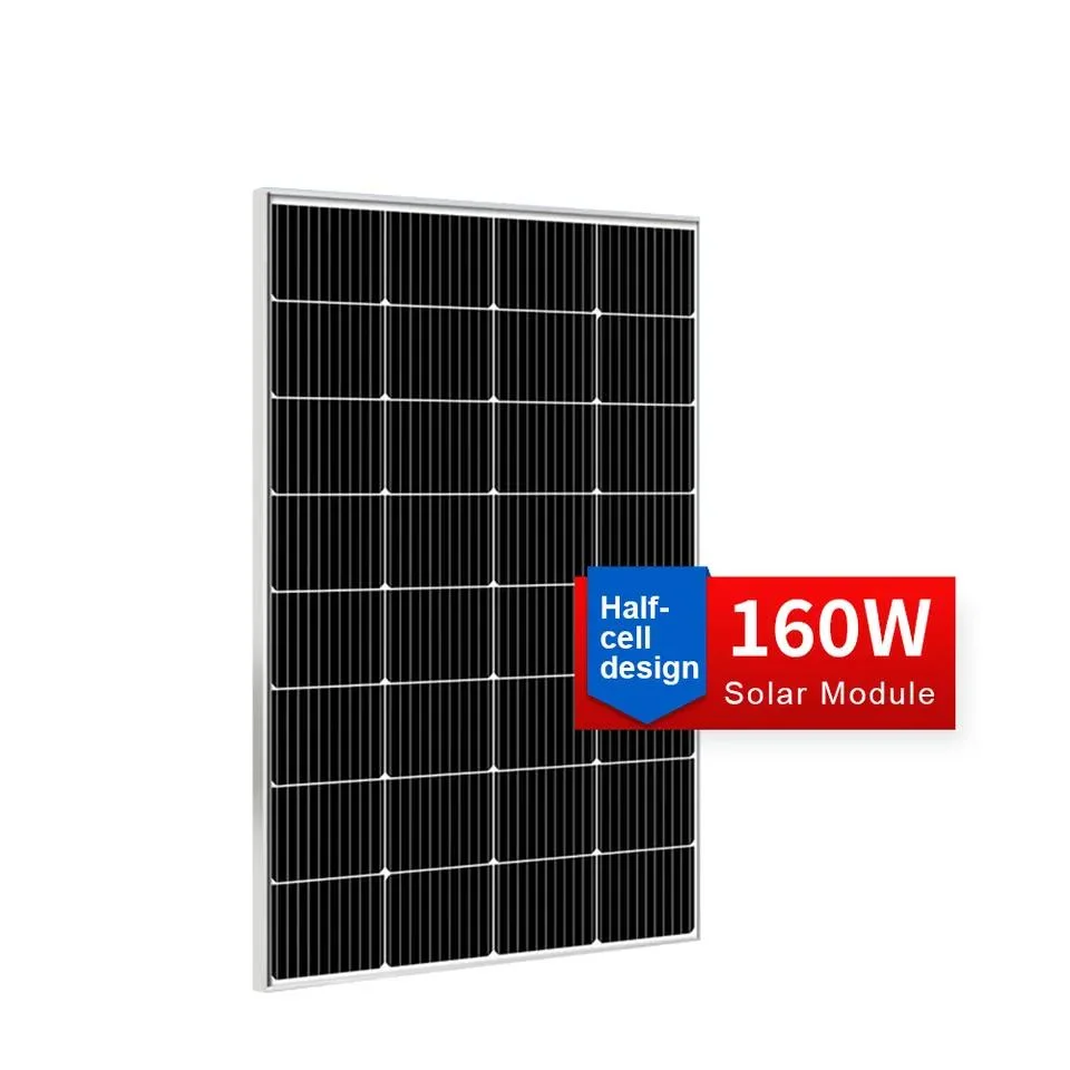 160W Single Crystal Black Photovoltaic Solar Panel for Home Roof Installation PV Solar Module Panel System Solar Charging