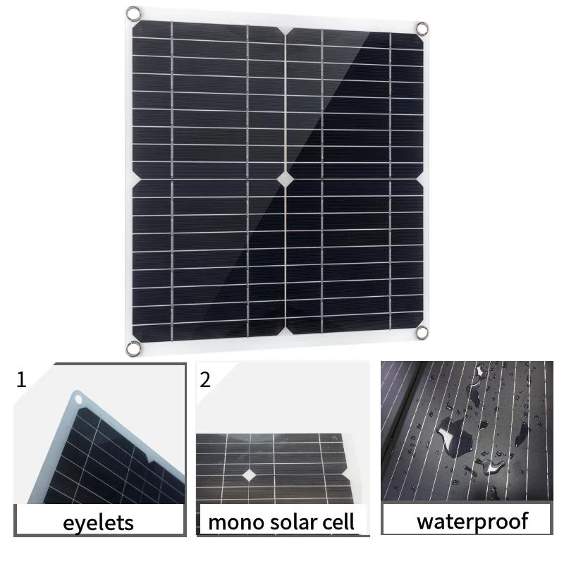 Mono PV Flexible 6W 10W 12W 14W 20W 40W Solar Panel for Charge / Hiking / Mobile