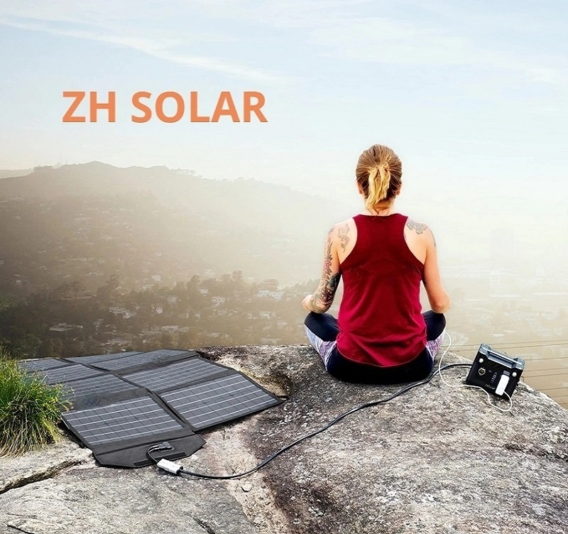 24V/12V Mono Foldable Solar Panel 200W Flexible Solar Panels for Home RV Boat Van Car