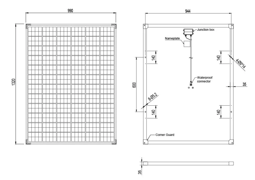 Poly 18V Panel Solar 5W 10W 20W 30W 40W 50W 60W 70W 80W 90W 100W