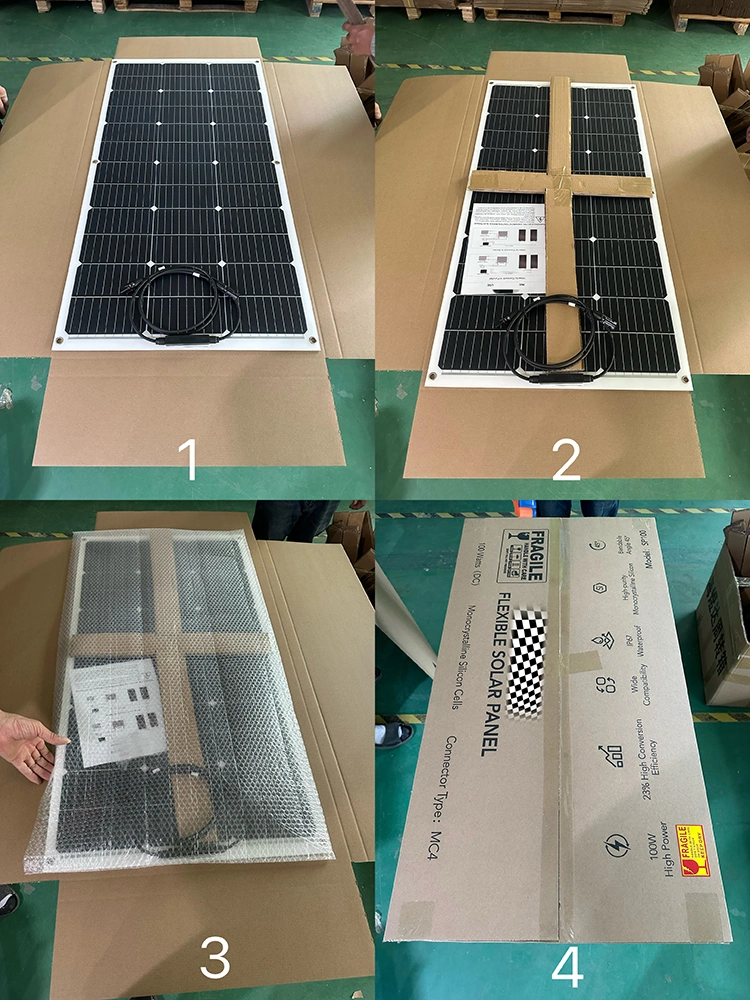 Ultra-Thin 340W Flexible Solar Panel for Car Lightweight OEM Flexible Solar Panel for RV with Mc4 Connector