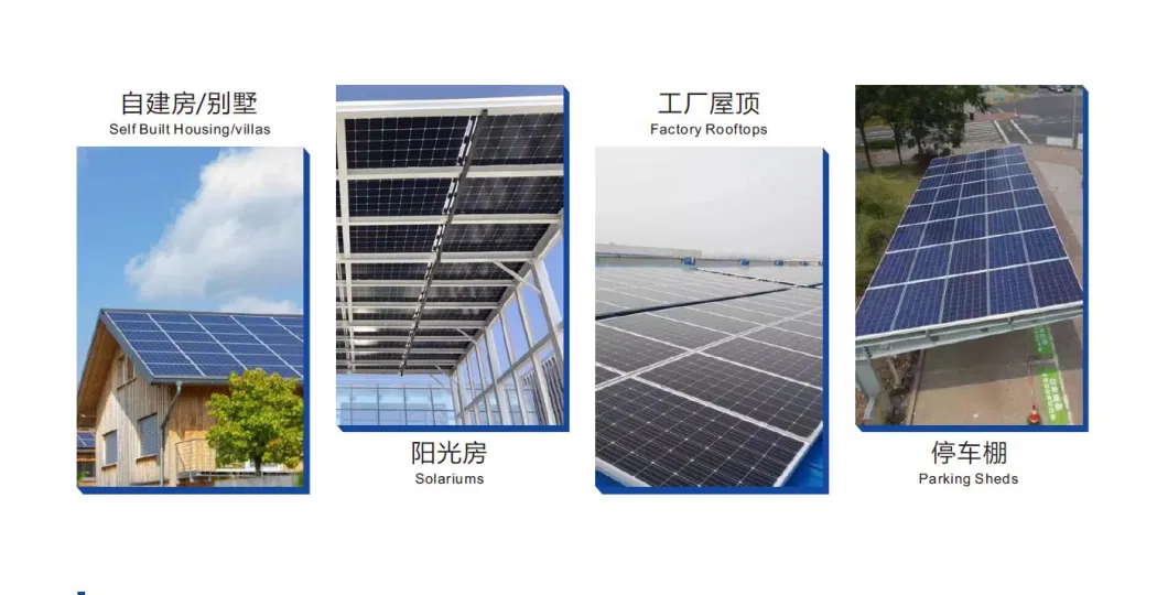 300W 450W 550W High Efficiency Single Galss Half-Cut Module Monocrystalline Solar Panel