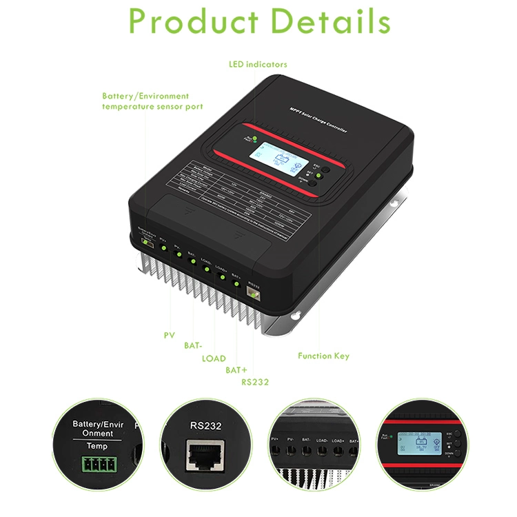 80A MPPT Solar Panel Battery Charger 12V 24V 36V 48V Solar Charger Controller MPPT 80A for Solar System