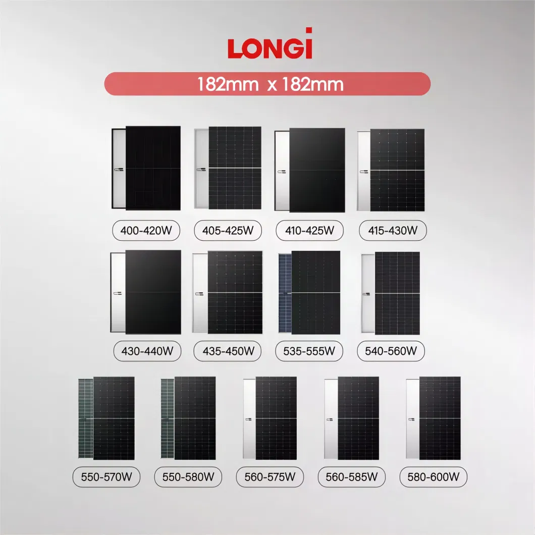 Longi Himo 6 Lr5-72hth 570W 575W 580W Half Cell 182mm Solar Panel for Solar System