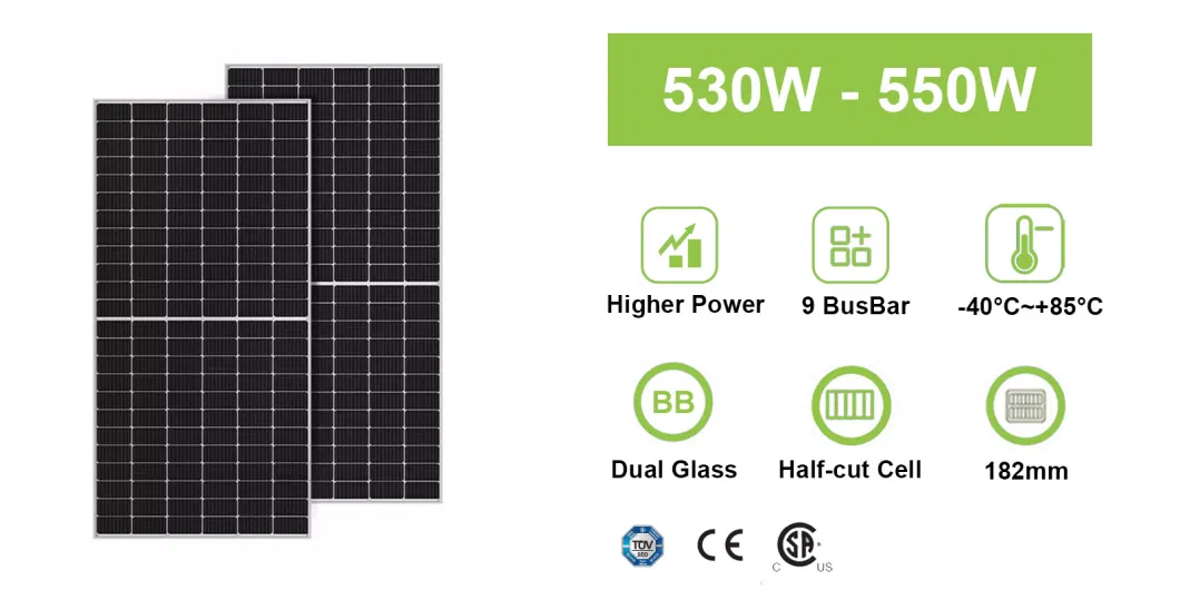 Longi Home Best Hi-Mo 5 Bifacial Mono Price 530W 535W 540W 545W 550watt 550W Solar Panel for Smart City Projects Rooftop Installations Solar Power Plants