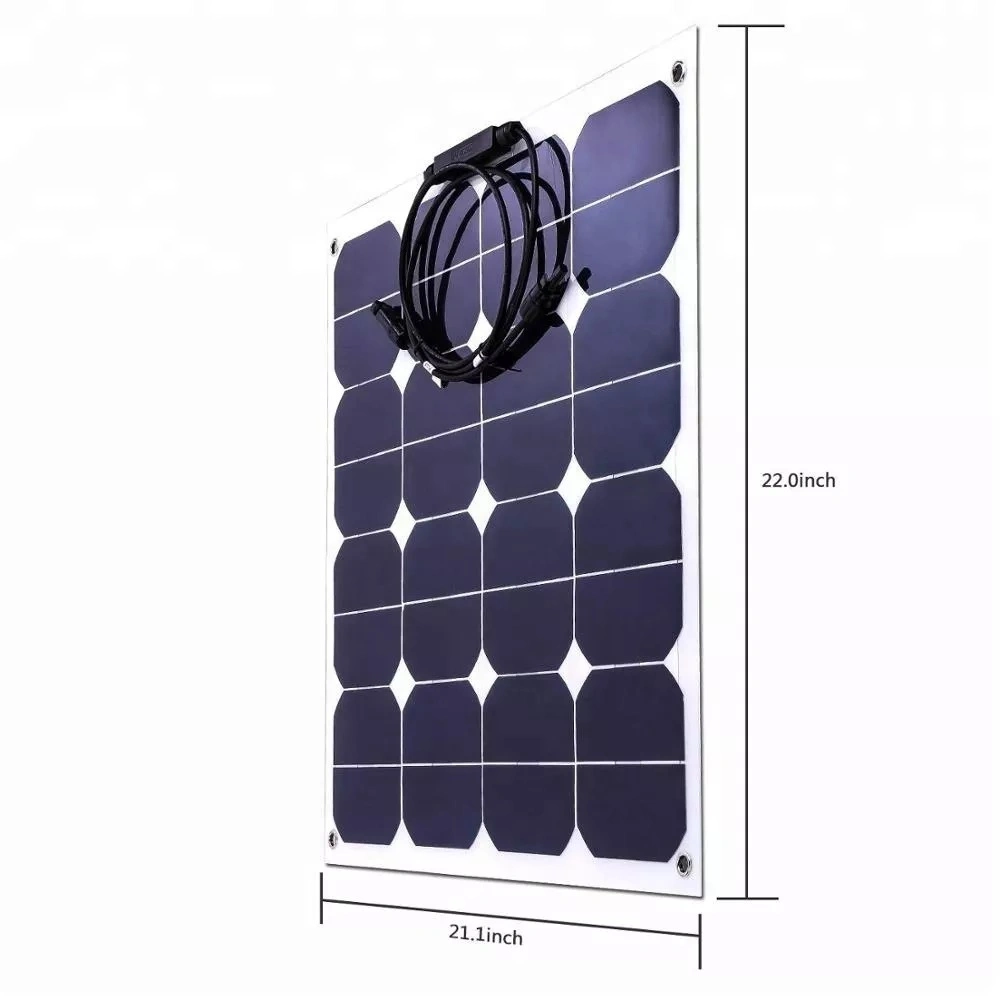 Mini 18V 24V 36V Thin Film Flexible 50W Sunpower Solar Panel