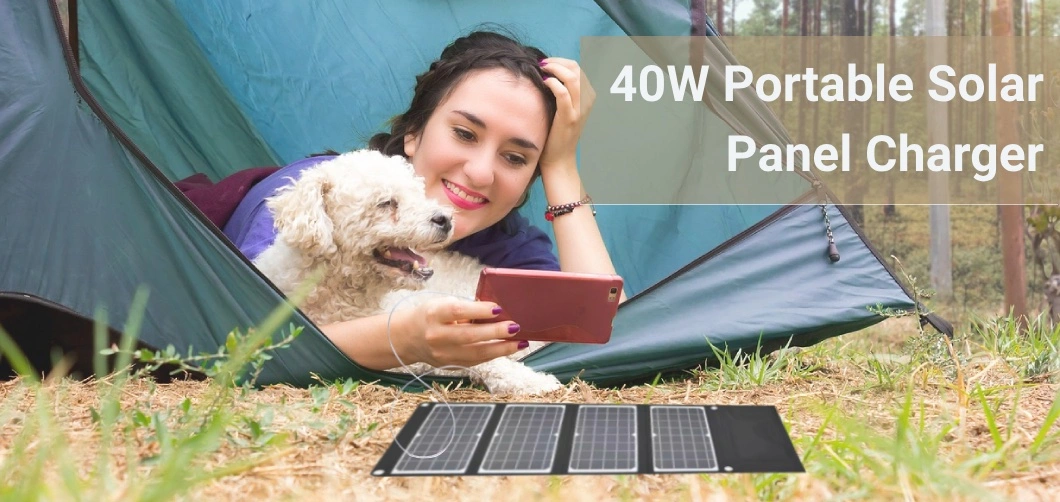 Wholesale 40W Portable Solar Folding Bags Photovoltaic Foldable Solar Panel for Phone Power Bank Laptop Charger