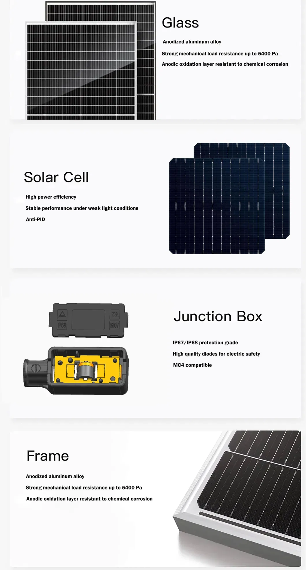 Solar Panel All Black 400W 410W 420W Home Use PV Module Half Cut Solar Cells Mono Poly Solar Panel Photovoltaic Panel 500W Flexible Module 10% off Discount