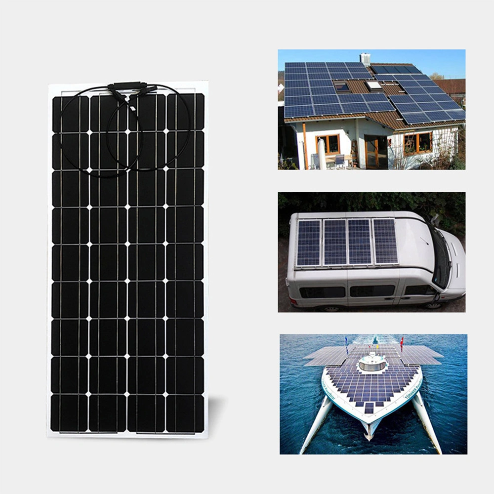 China Flexible 18V100W 200W Solar Panels Monocrystalline Solar Panel with CE Certifacation