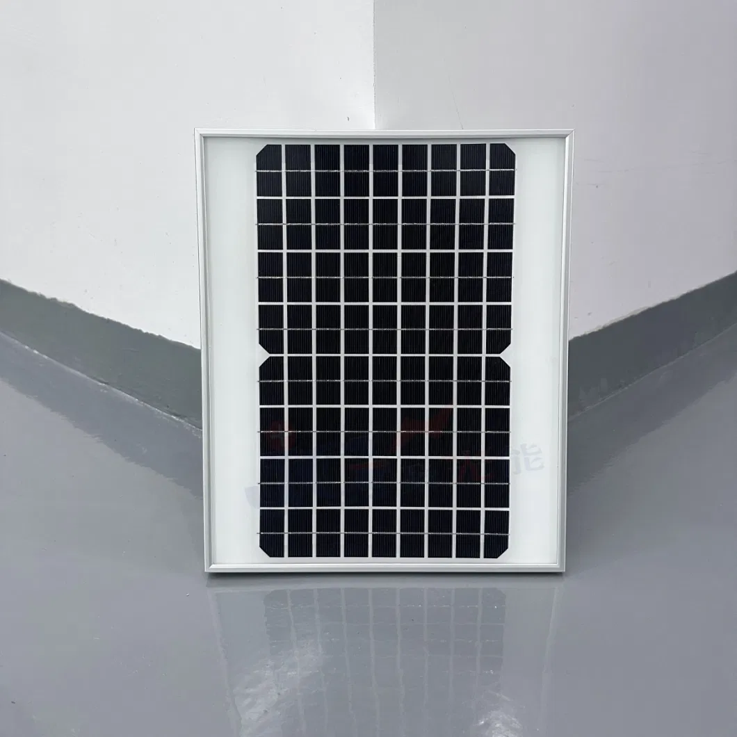 10W High Efficiency Mono Type Solar Panel for Outdoor Power Glass Panel