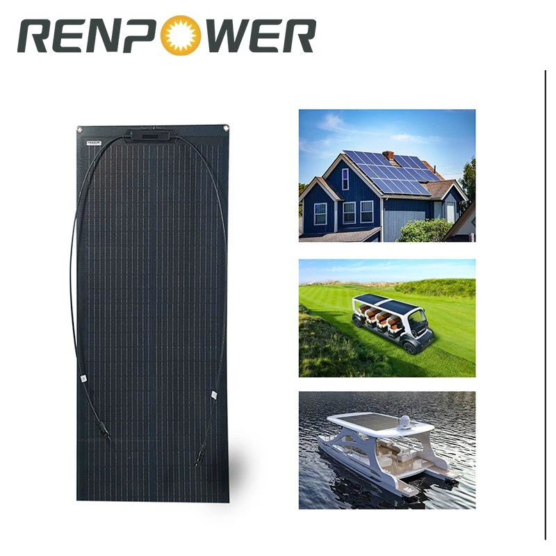 100W Mono Semi-Flexible Solar Panel Pet/ETFE Durable for RV Rooftop