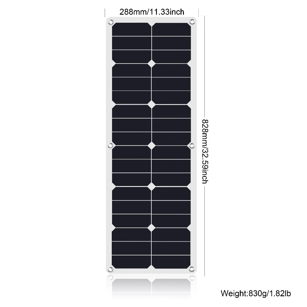 40W Sunpower ETFE Soft Flexible Bendable Solar Panel DC USB Mobile Power Solar Charger Factory