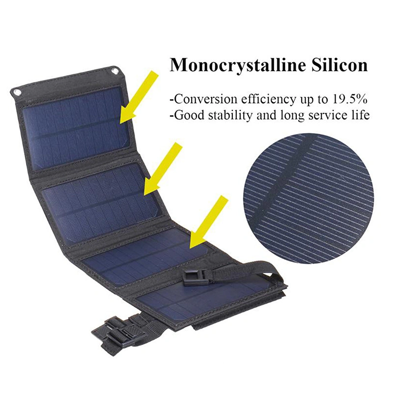 10W 12W 20W 120W Portable Flexible Charge Kit Outdoor 5-20V Battery Charging Solar Folding Bag Photovoltaic Panel