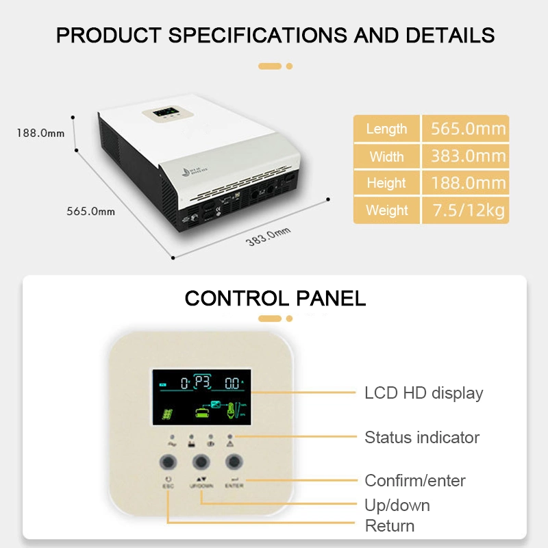 off Grid Solar Photovoltaic Energy System Overload Protection Onduleur Inverter