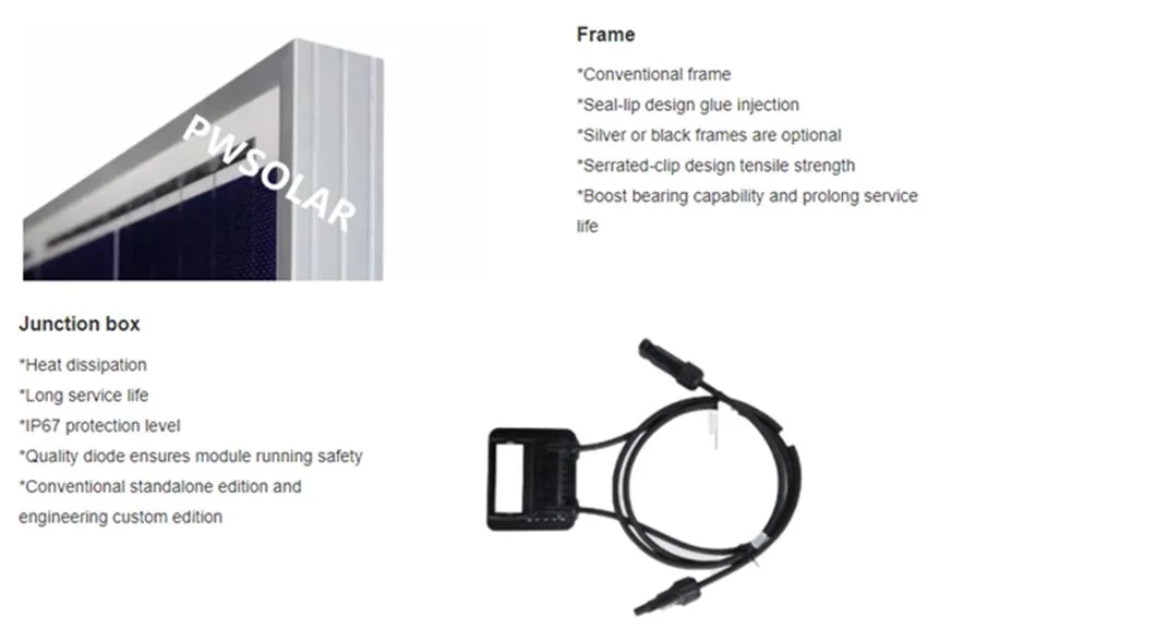 Pw Solar Panels Half Cell High Quality 455 Watts High Efficient Mono Photovoltaic Black Module with 144cells