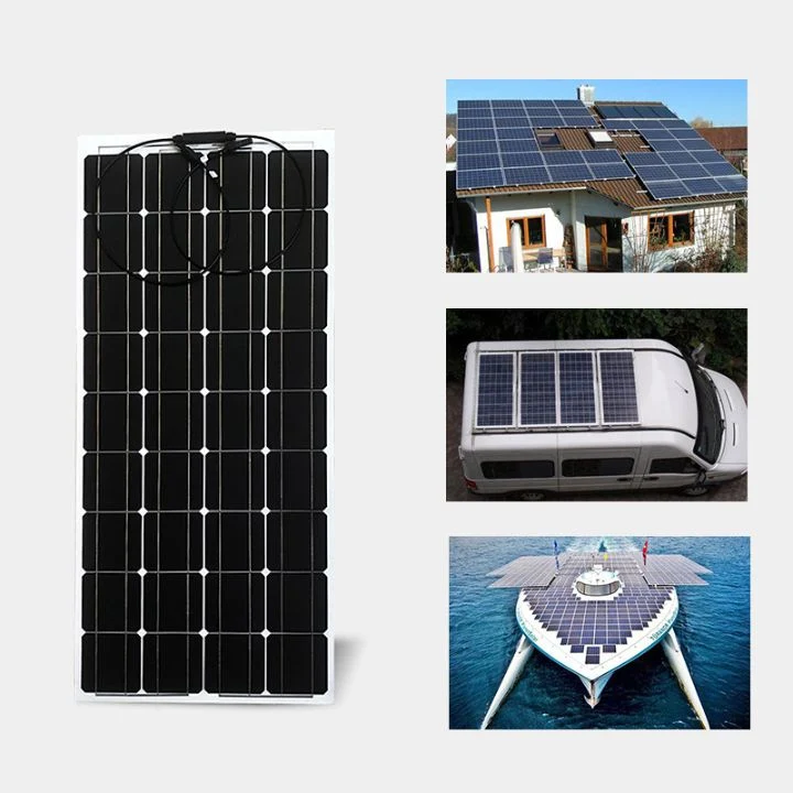 OEM ODM Mono 100W 200W 12 or 24 Volt Flexible Solar Panels