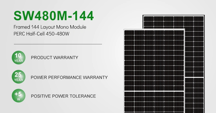 Sunway Black Frame Solar Panel Modules 48 Volt 450W 450 455 460 465 Watt Mono Solar Panel EU Stock