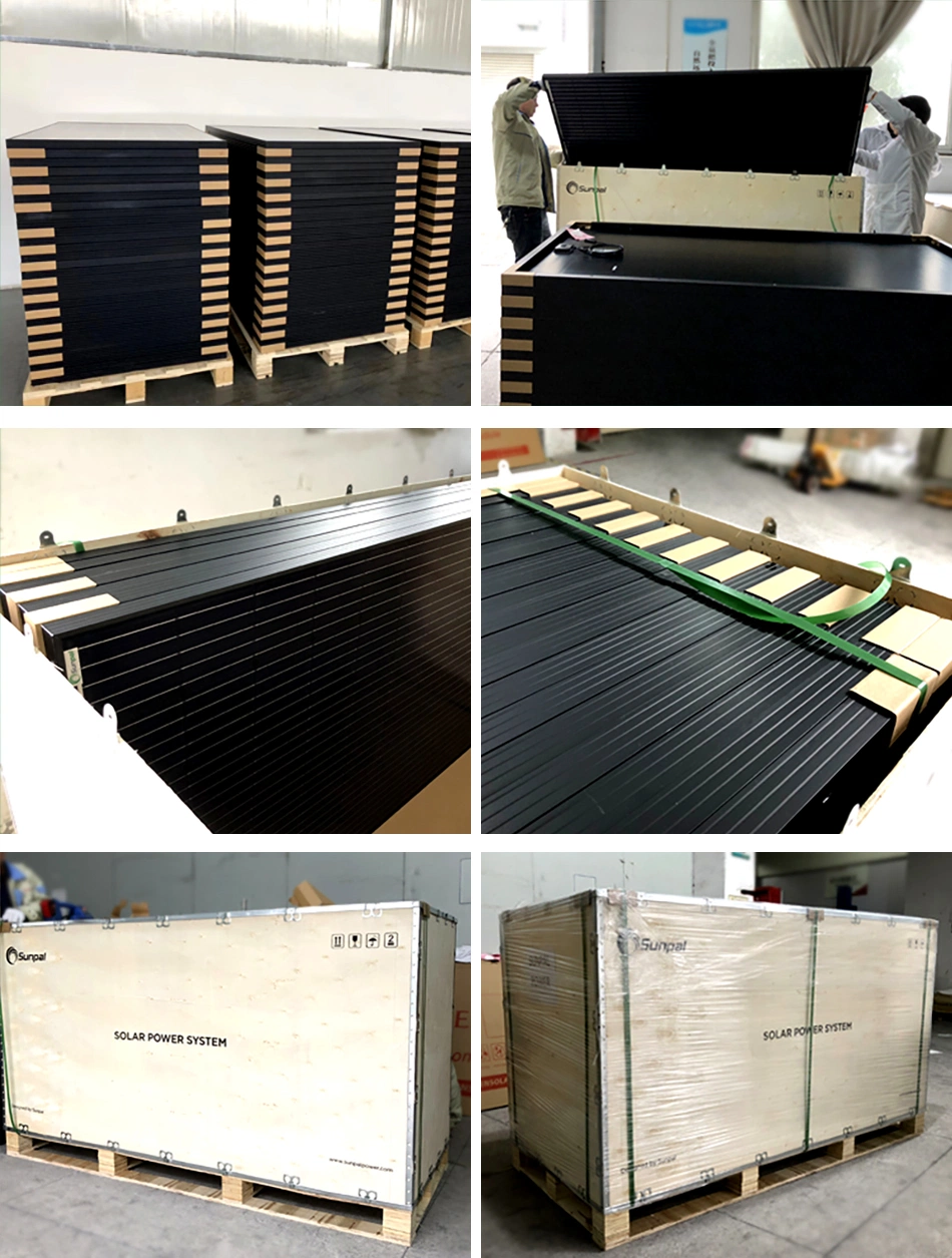 Sunpal All Black Solar Panels Manufacturers In China 380 400 410 455 500 550 600W For 48V 10Kw Residential System Use