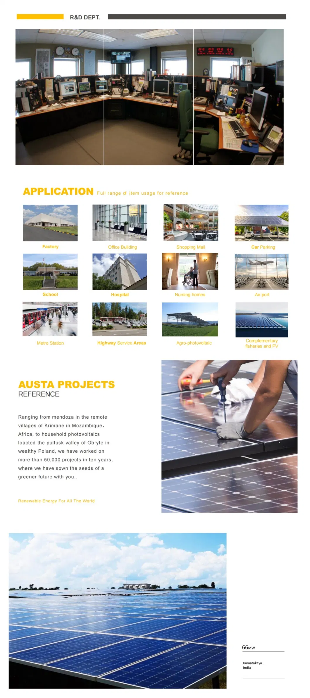 IP65 10kw Three Phase Solar Energy System Power Hybrid Inverter with Battery Backup