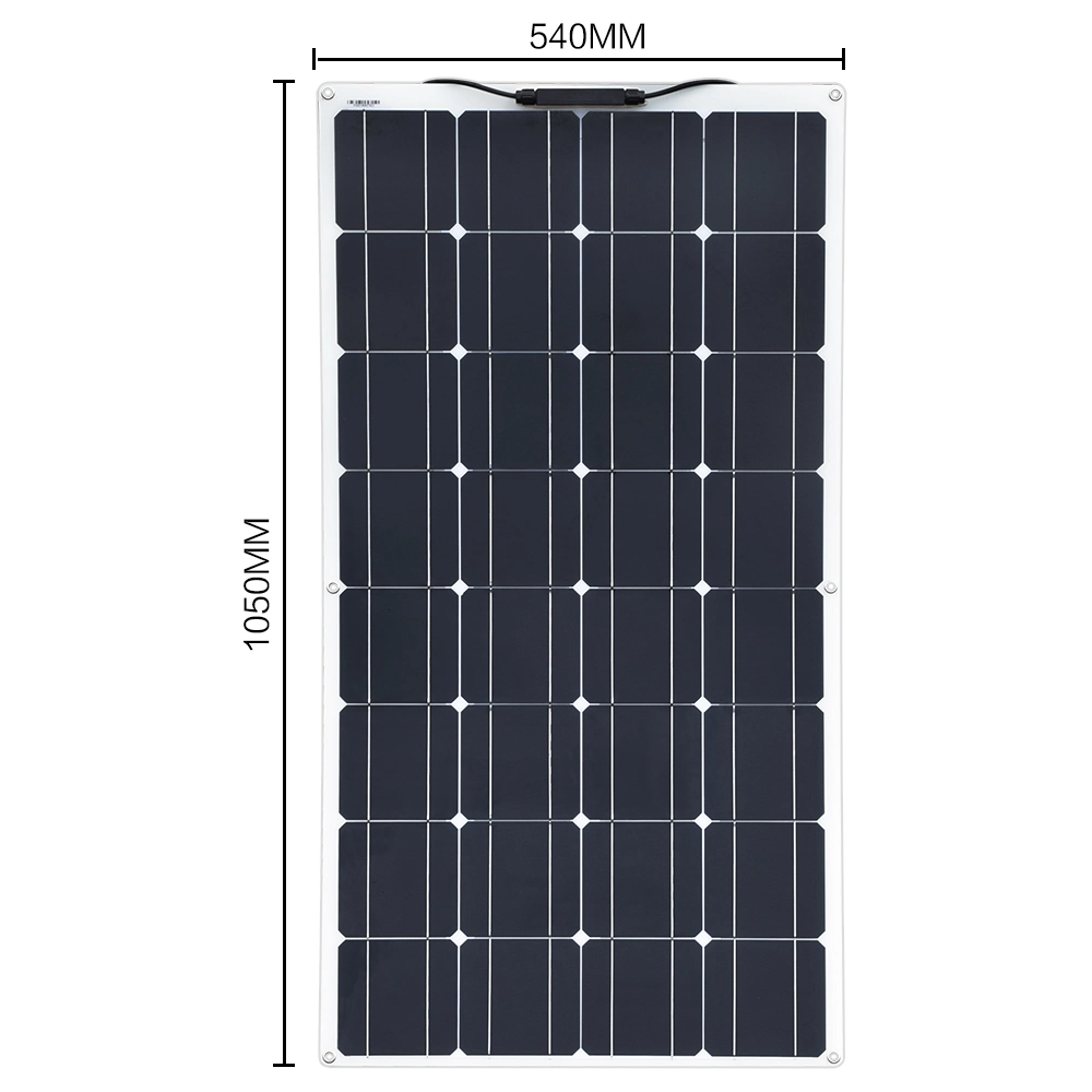 Customized ETFE Foldable Flexible Solar Waterproof 100W Monocrystalline Semi Flexible Panel