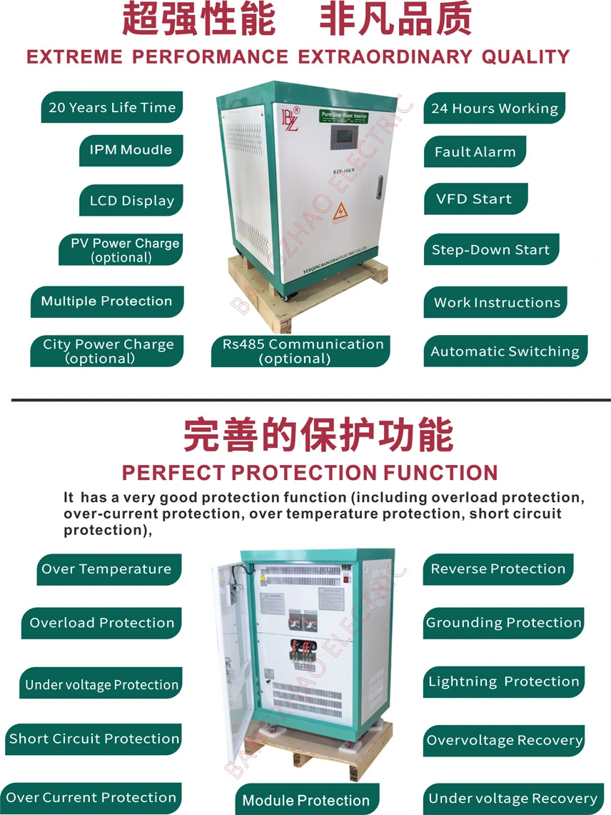 450-900VDC PV Panels Direct to Single Phase 3 Phase AC Load off Grid Power Inverter 3kw to 200kw Power Range for No Battery Backup System