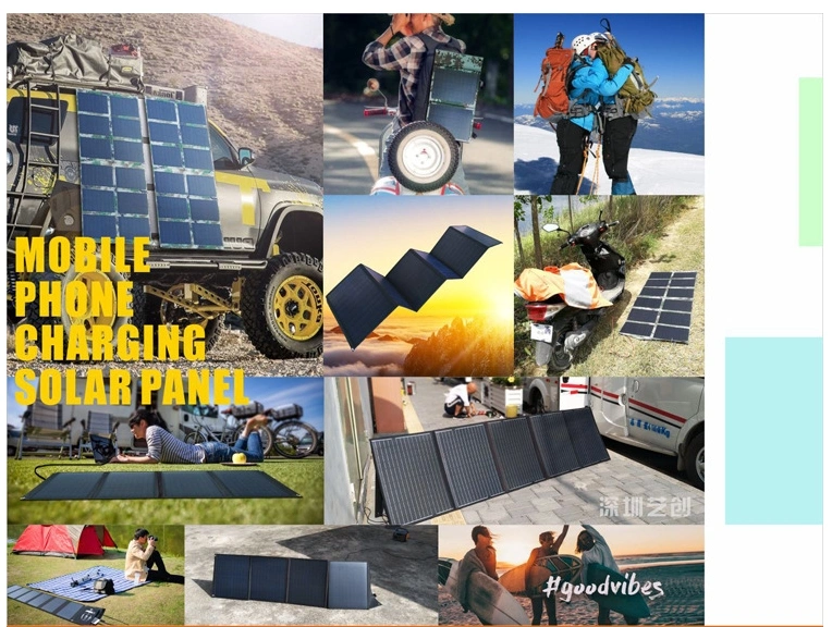 High Conversion Long Service Life 100W Foldable Solar Panel for Portable Power Station and Solar Energy System