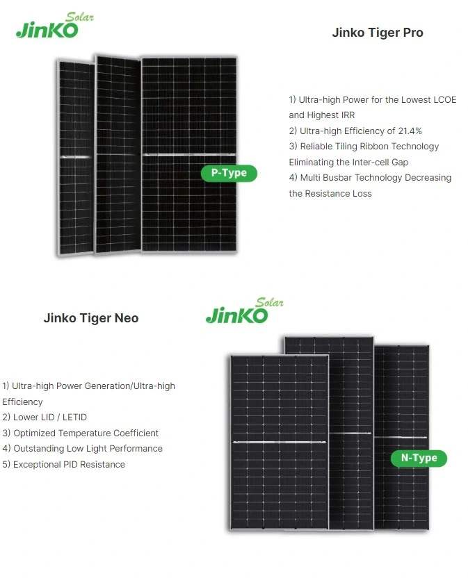 Jinko Half Cell Solar Power Panel 420W 415W 410W Solar Panel for Home