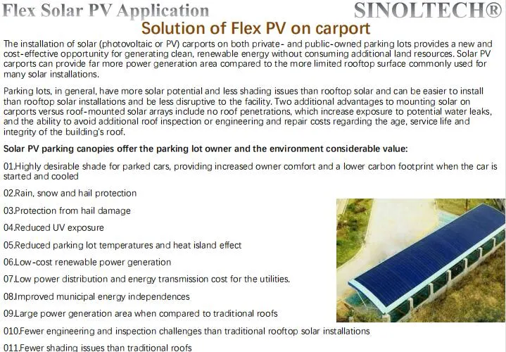 40W to 520W Flex Adhesive Thin Film Flexible Solar Panel for Tpo