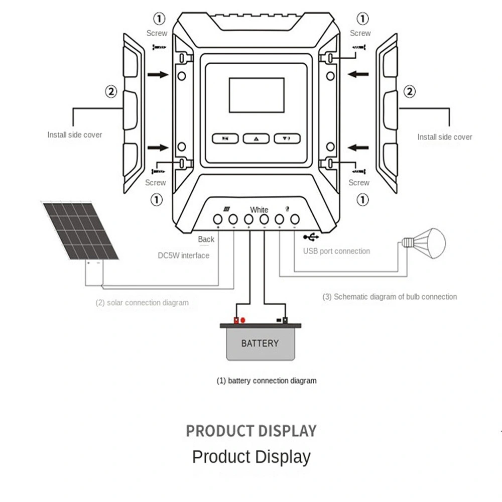 High Power Photovoltaic Battery Battery Panel 12V 24V 48V Best Settings 80A MPPT Solar Controller for Solar Charge Controller