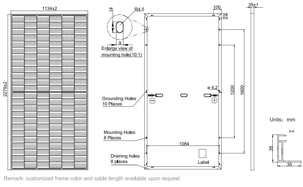 Ja 550W Ja Solar Panel Mono Facial 550W Solar Panel PV Module