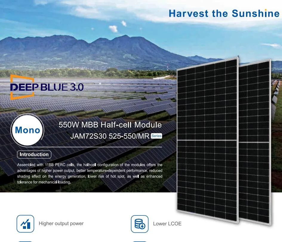 Ja 550W Ja Solar Panel Mono Facial 550W Solar Panel PV Module