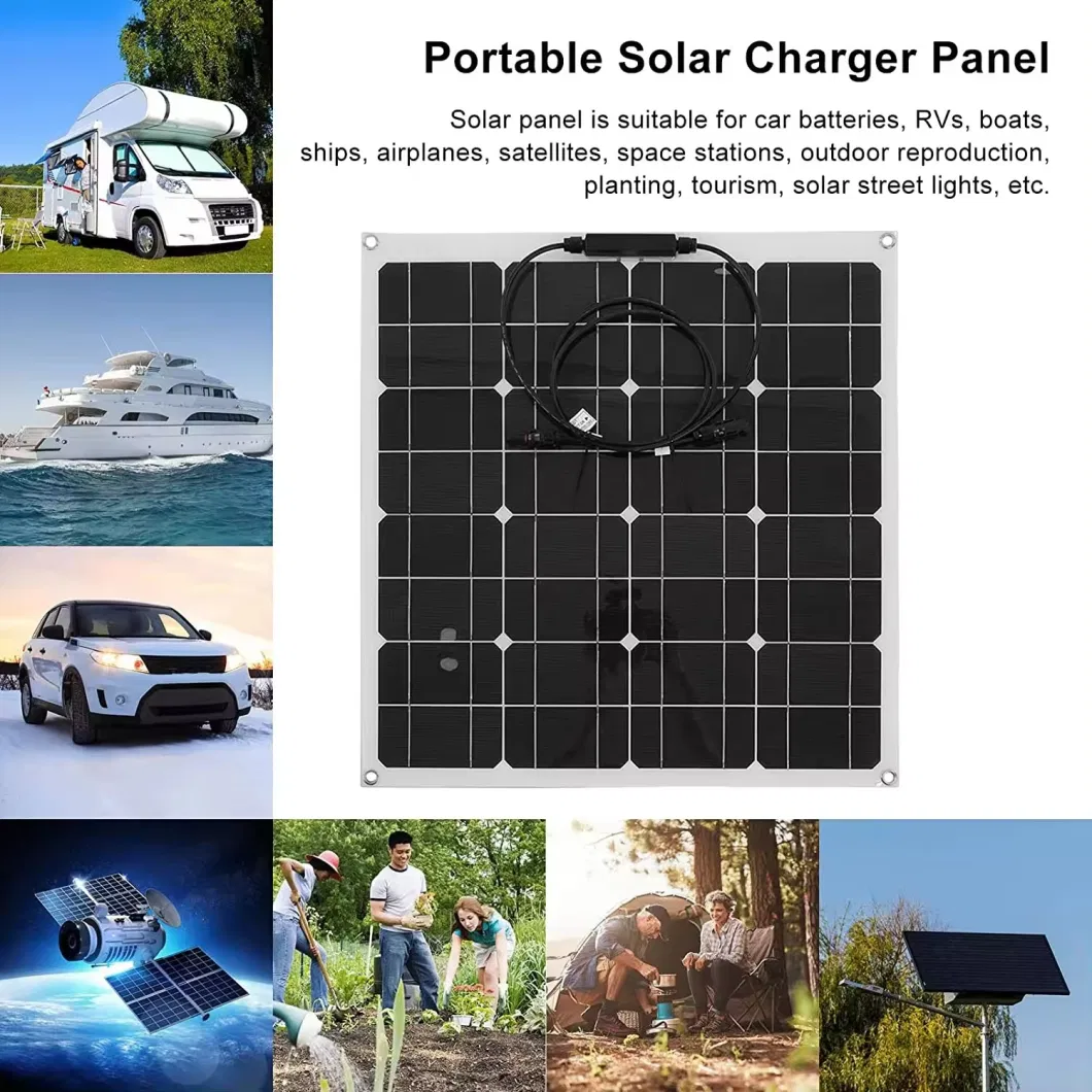 Flexible Solar Panel 100W 150W 160W 180W 200W 250W 300W 350W 400W 530W Monocrystalline PV Thin Film Solar Panel