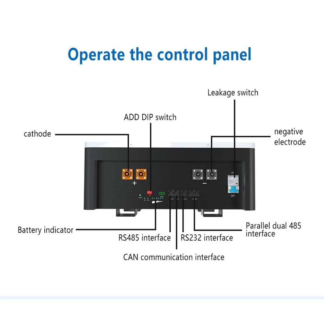 Deep Cycle Energy Storage Battery 48V 51.2V 100ah 200ah LiFePO4 Lithium Ion Solar Home Wall Mount Battery for Solar Panel