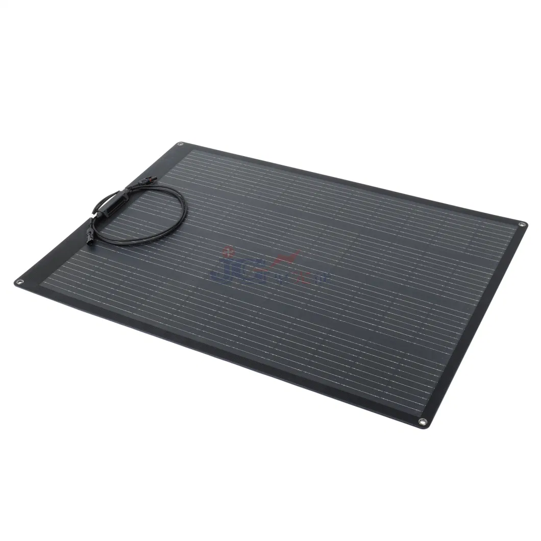 Customized 100W Black Semi-Flexible Monocrystalline Solar Panel