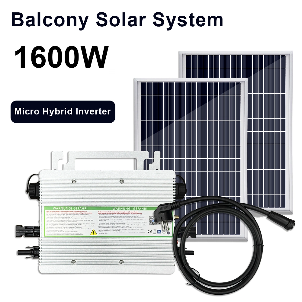 1600W Smart WiFi on Grid Tie Balcony MPPT 220V Single Phase IP66 Micro Inverter