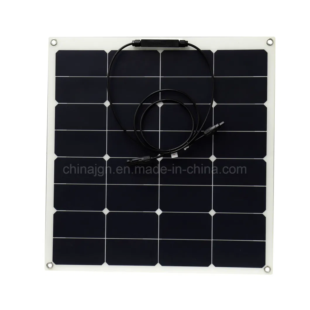 50W Portable Monocrystalline Flexible Solar Panel for Boat Car