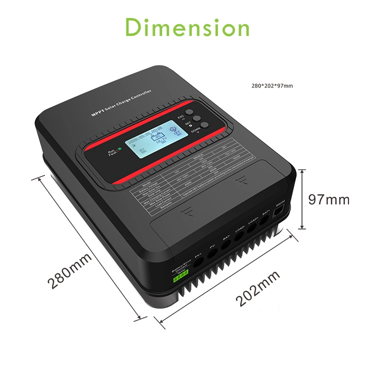 80A MPPT Solar Panel Battery Charger 12V 24V 36V 48V Solar Charger Controller MPPT 80A for Solar System