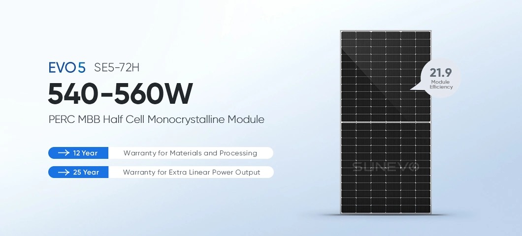 China Top Solar Panel Manufacturer 520W 530W 540W 550W with 25-Year Warranty