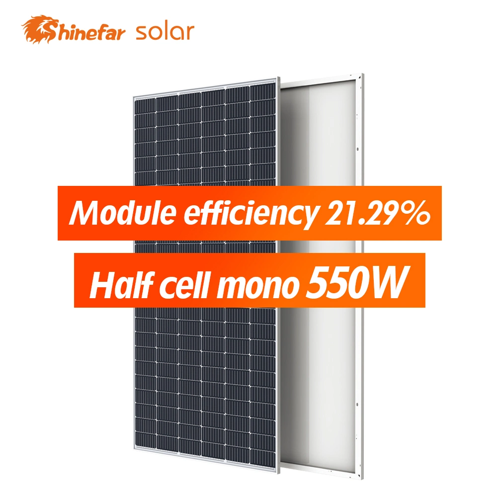 Shinefar Solar Half-Cell 182mm 550W Solar Panel with Full Certifications