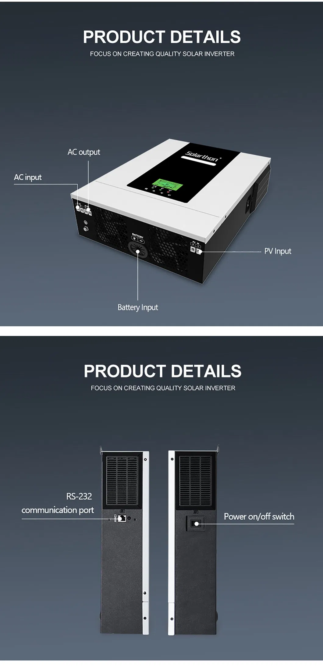 Compact Hybrid Solar Inverter for Space-Saving Installations