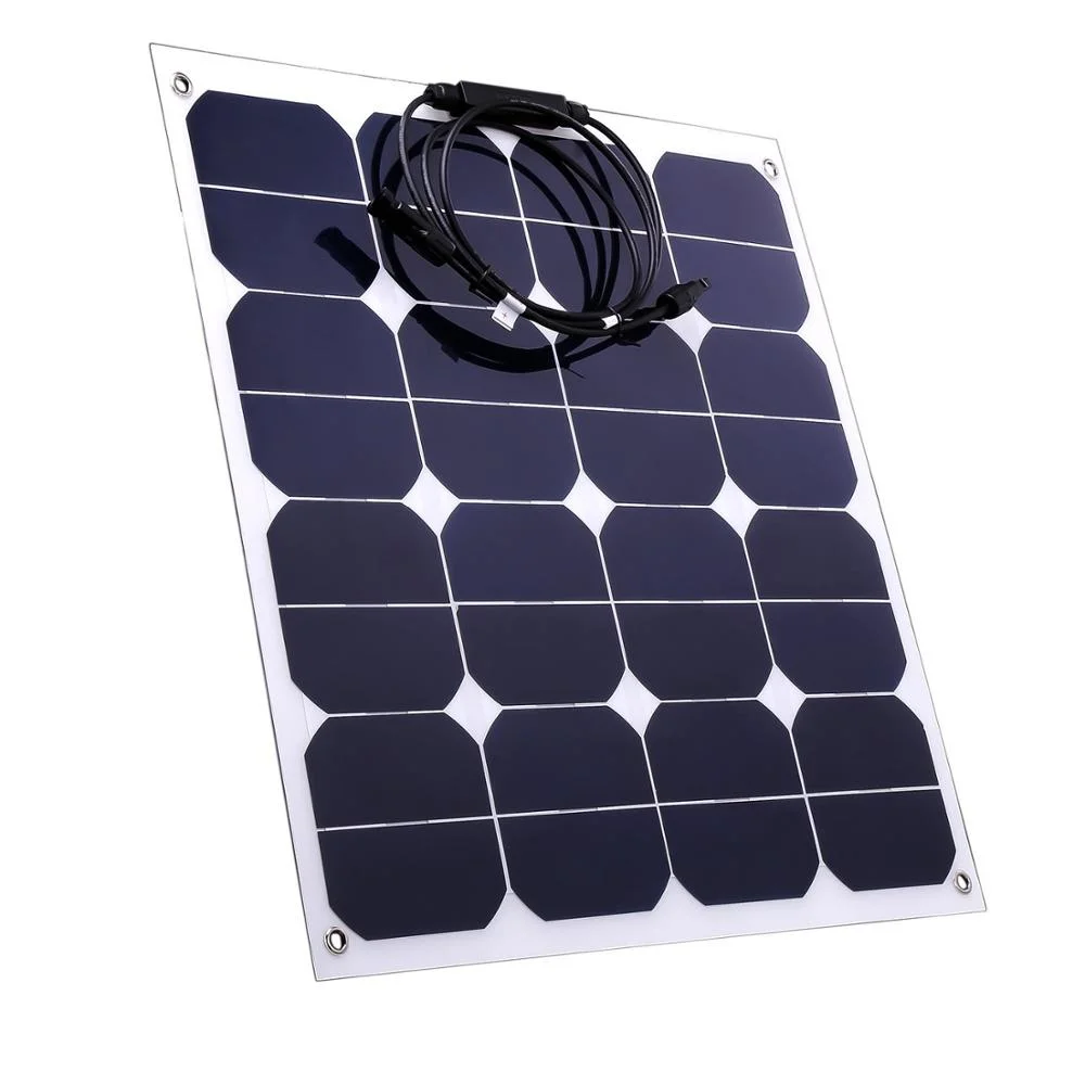 50W Sunpower ETFE Soft Flexible Bendable Solar Panel DC Mobile Power Solar Charger Original Cells