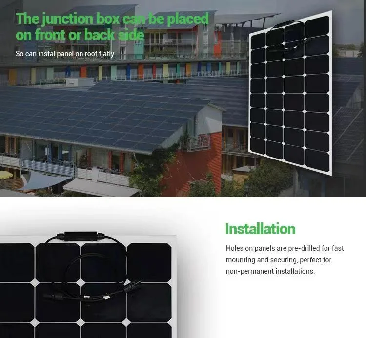 400W OEM/ODM Semi-Flexible Solar Panel Hybrid Passivated Back Contact High Efficiency Charging